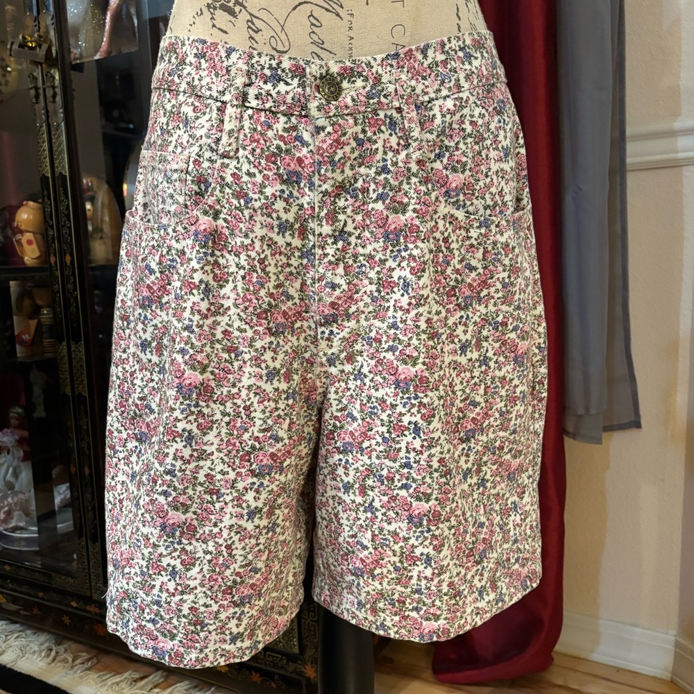 Y2K Not Guilty Floral Denim Bermuda Shorts